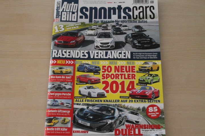 Deckblatt Auto Bild Sportscars (01/2014)